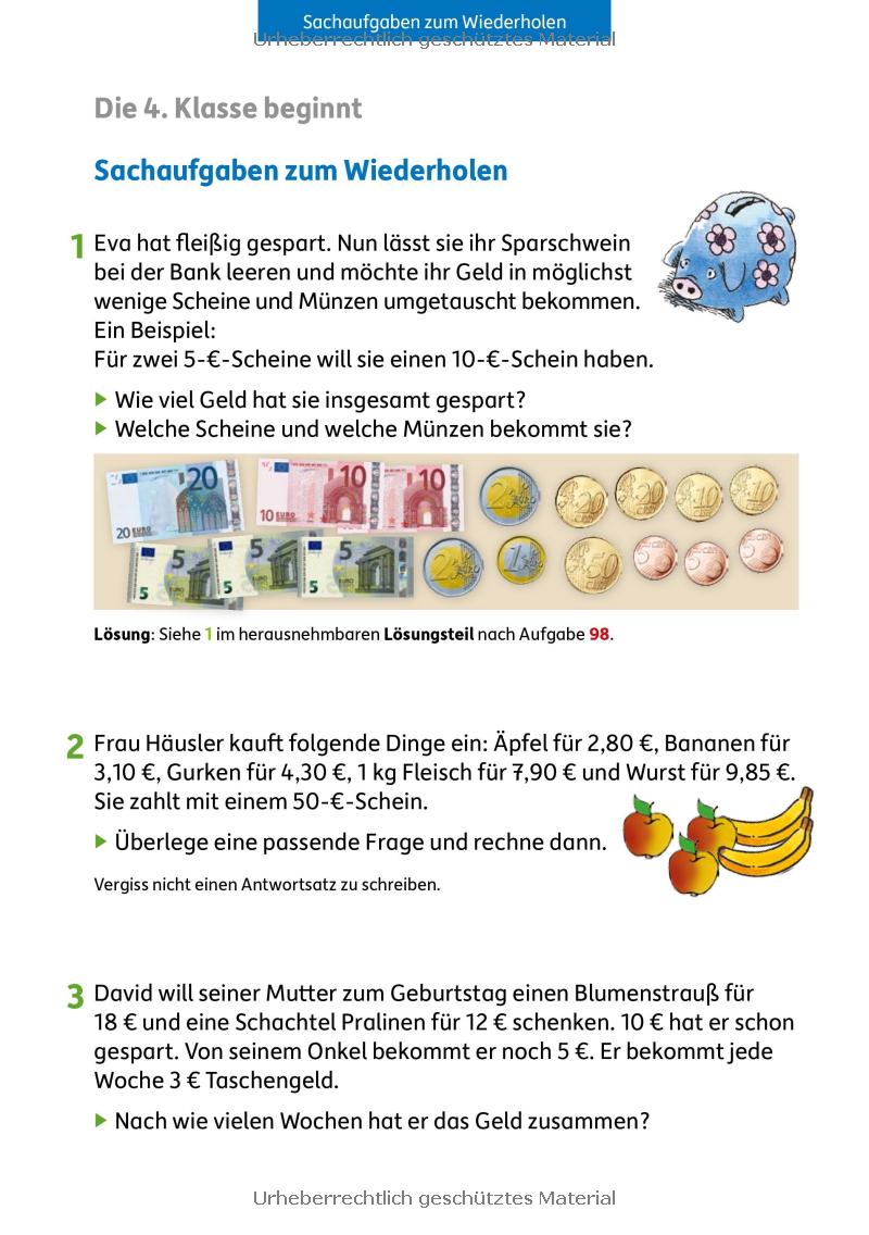 Mathe 4. Klasse - Textaufgaben - Image 3