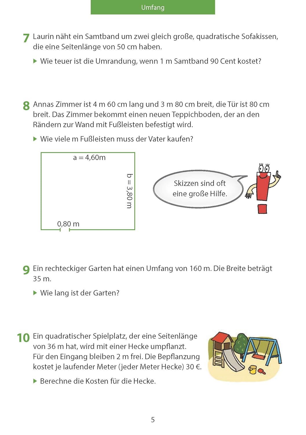 Flächenberechnung - Umfang und Fläche von Rechteck und Quadrat ab 5. Klasse - Image 5