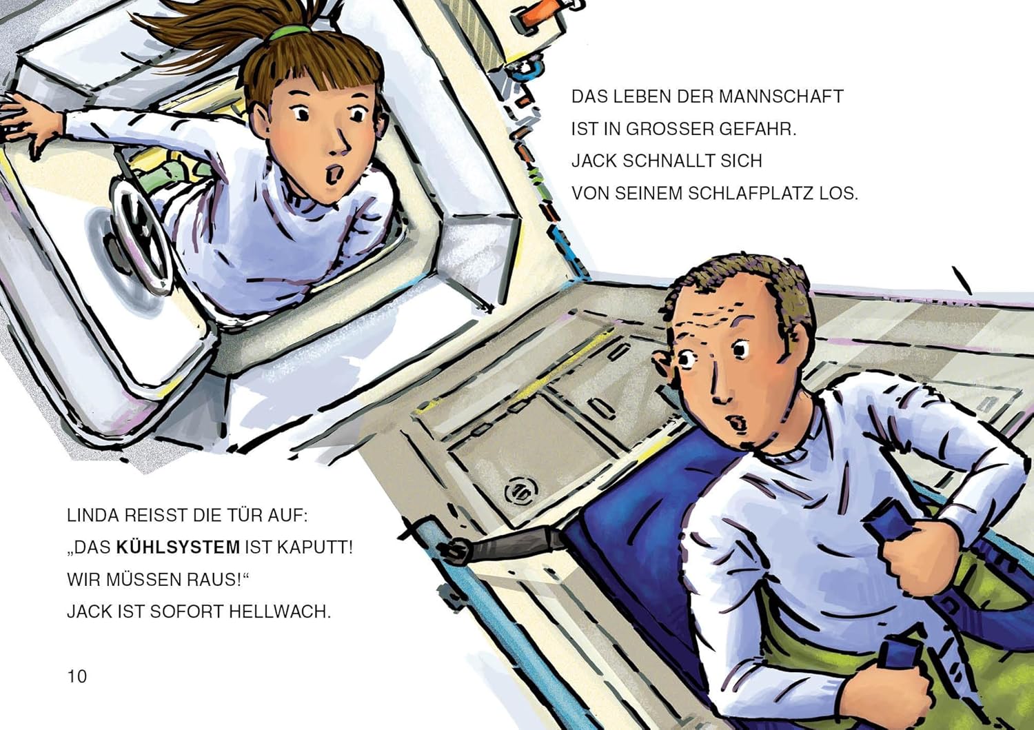 Leselöwen 1. Klasse - Alarm auf der Weltraumstation: Erstlesebuch Kinder ab 6 Jahre - Mit Großbuchstaben für Leseanfänger - Image 2