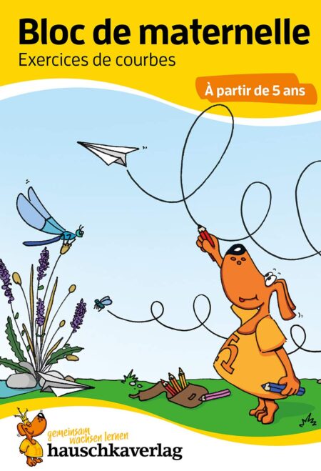Bloc de maternelle - Exercices de courbes À partir de 5 ans, A5-Bloc: J'apprends à tracer formes boucles courbes lignes, livre enfant 4 ans - Bloc de ... für Kindergarten und Vorschule)
