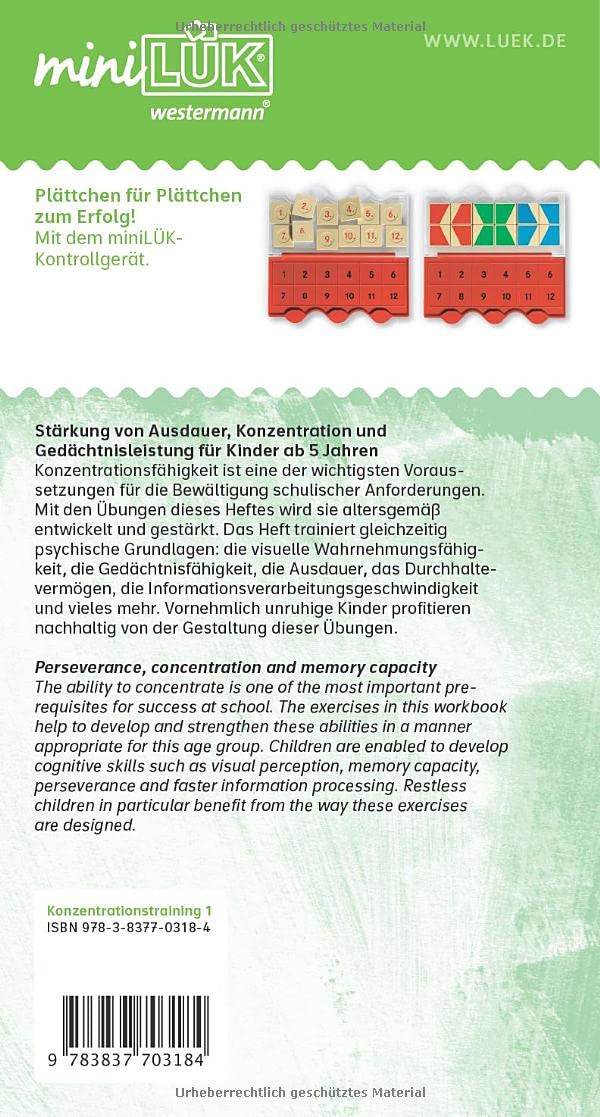 miniLÜK Konzentrationstraining 1: für Vor- und Grundschulkinder / concentration training - Image 2