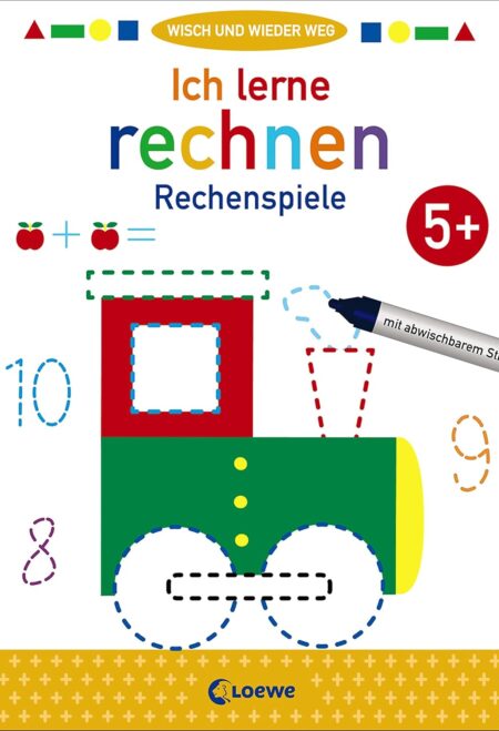 Wisch und wieder weg - Ich lerne rechnen 5+