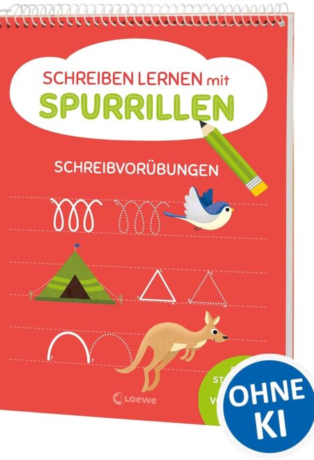 Schreiben lernen mit Spurrillen - Schreibvorübungen