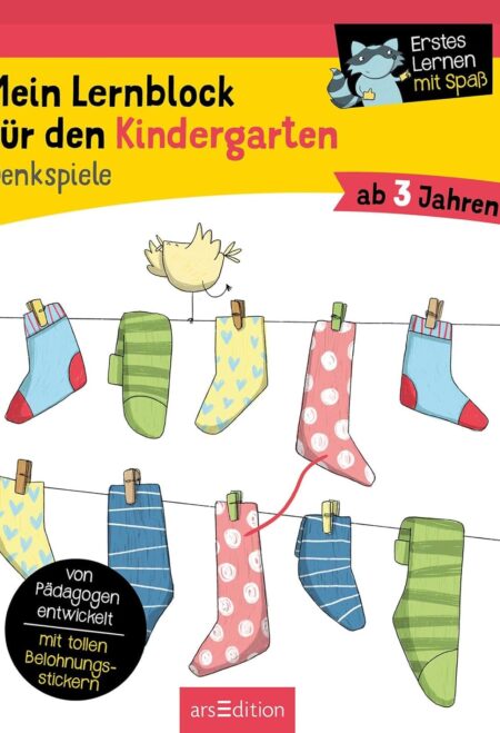 Mein Lernblock für den Kindergarten - Denkspiele: Von Pädagogen entwickelt - mit tollen Belohnungsstickern - ab 3 Jahren