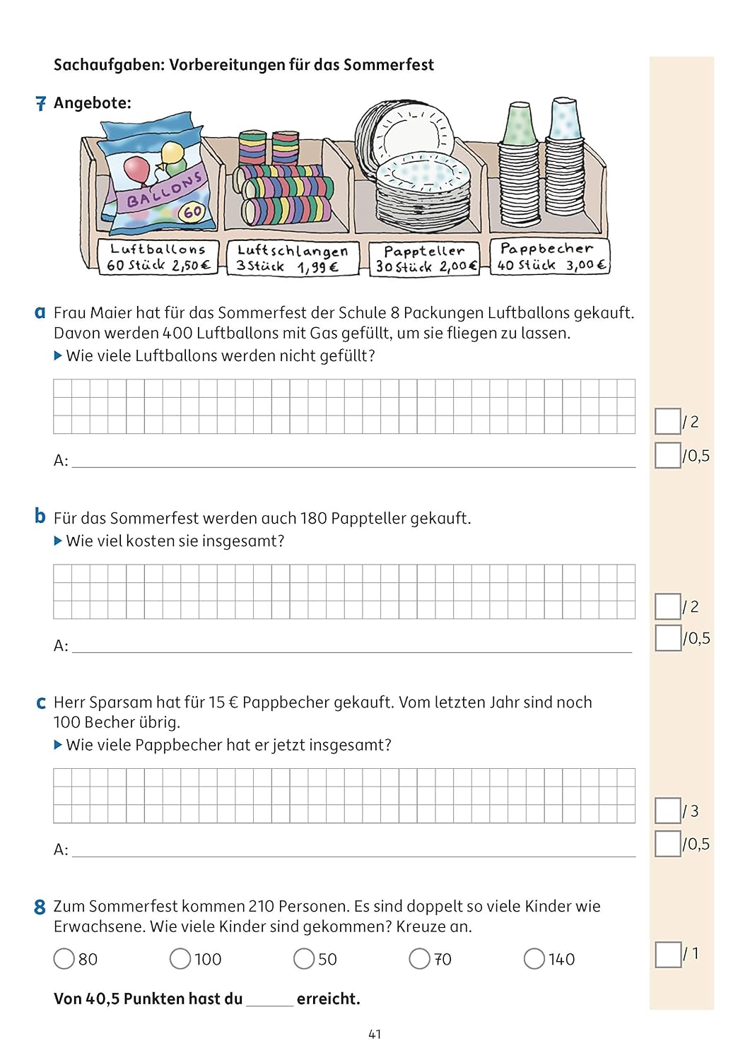 Tests in Mathe - Lernzielkontrollen 3. Klasse - Image 9