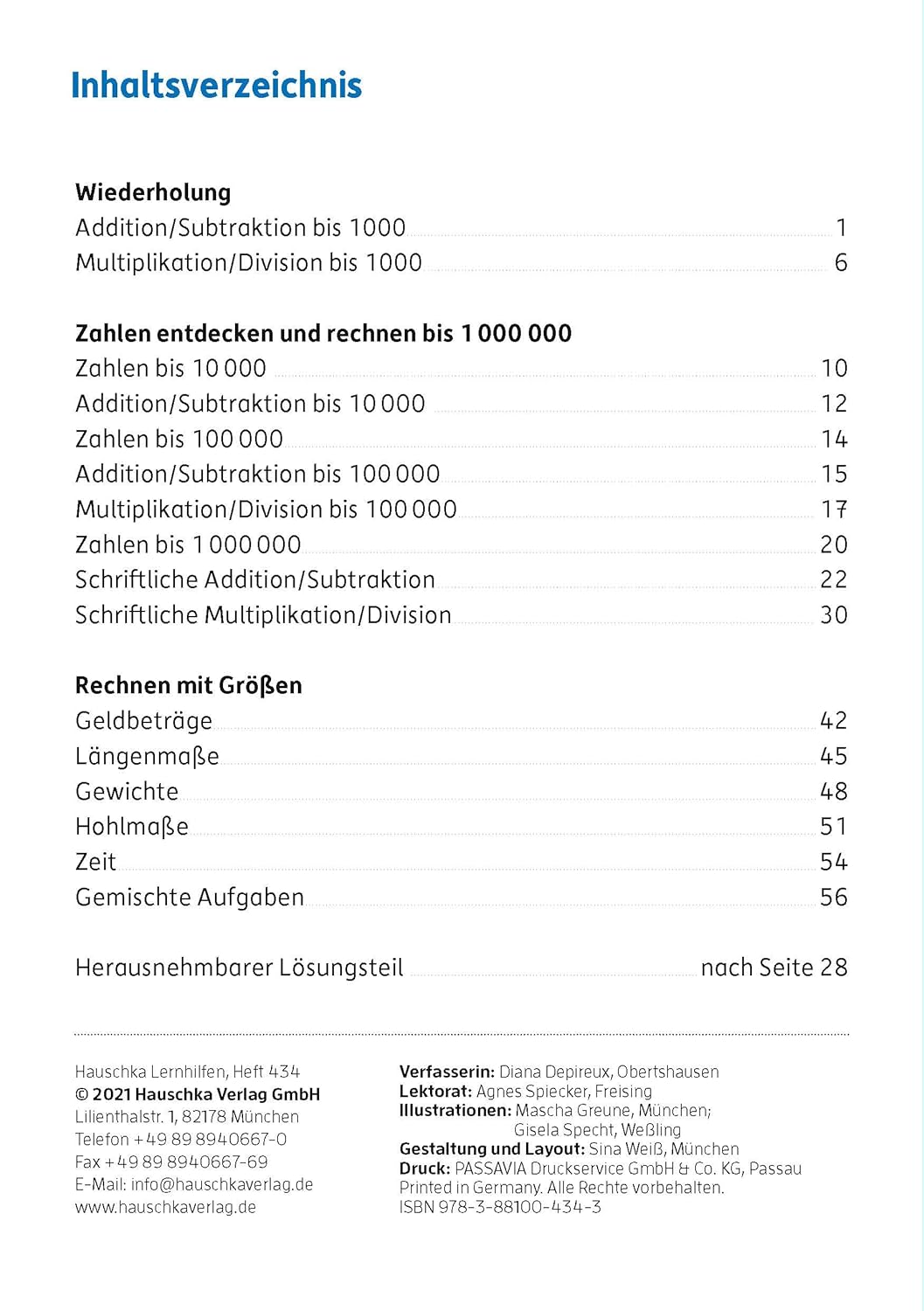 Mein Übungsheft Rechnen 4. Klasse: Mathematik: Aufgaben mit Lösungen im Zahlenraum bis zur Million - wiederholen, trainieren, lernen - Image 3