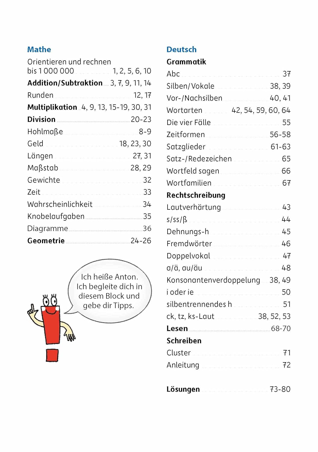 Quer durch die 4. Klasse, Mathe und Deutsch: A5-Übungsblock - Image 3