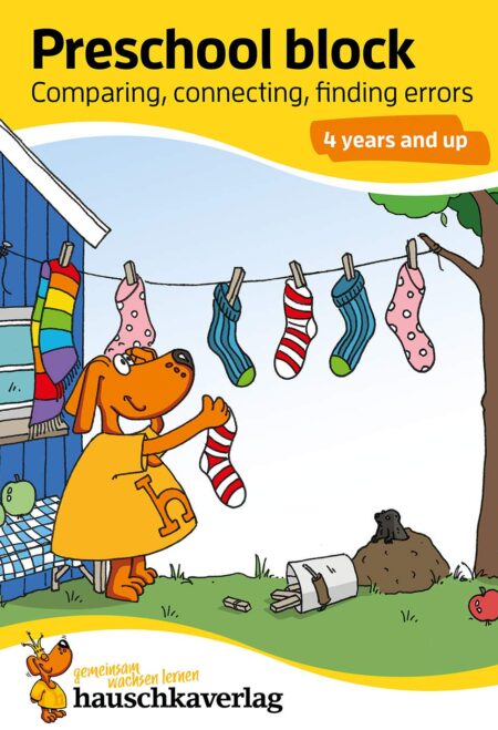 Kindergarten Activity Book from age 4 years - Line Tracing, connect-the-dots, spot the difference: for kids, boy and girl - Colourful puzzle block - fun educational learning