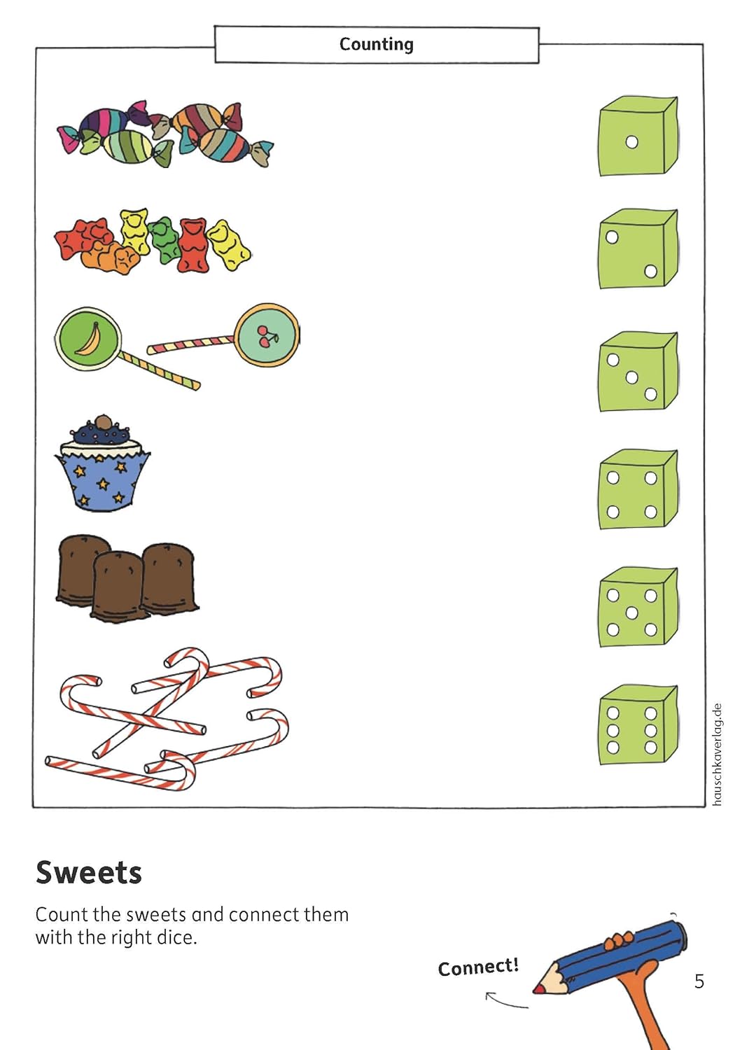 Preschool Activity Book for 5 Years - Boys and Girls - Numbers and quantities: Colourful puzzle block - fun educational development - Image 5