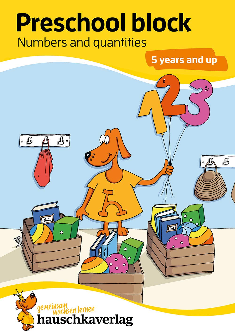 Preschool Activity Book for 5 Years - Boys and Girls - Numbers and quantities: Colourful puzzle block - fun educational development