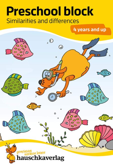 Kindergarten Activity Book from age 4 years - Spot the difference - for kids, boy and girl: Colourful puzzle block - fun educational learning