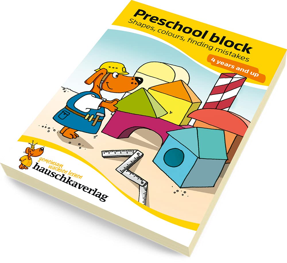 Kindergarten Activity Book from age 4 years - Shapes, colours, spot the difference - for kids, boy and girl: Colourful puzzle block - fun educational ... activity pads for kindergarten and preschool) - Image 2