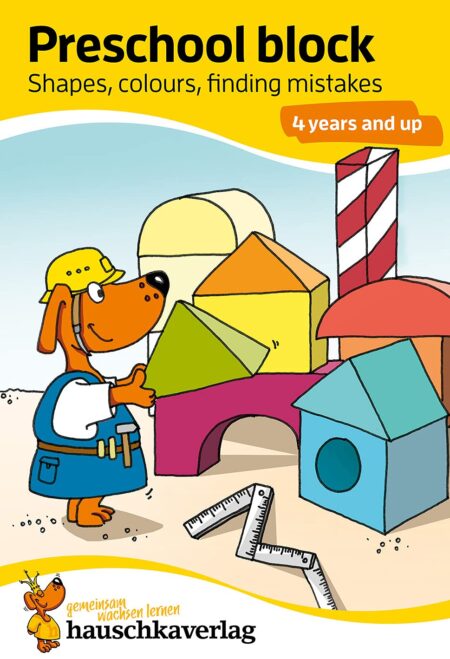 Kindergarten Activity Book from age 4 years - Shapes, colours, spot the difference - for kids, boy and girl: Colourful puzzle block - fun educational ... activity pads for kindergarten and preschool)