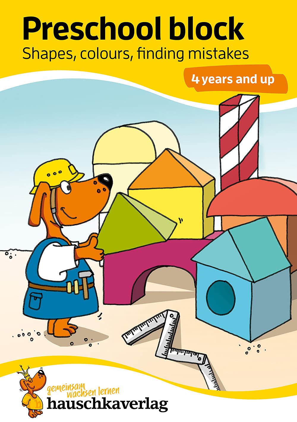 Kindergarten Activity Book from age 4 years - Shapes, colours, spot the difference - for kids, boy and girl: Colourful puzzle block - fun educational ... activity pads for kindergarten and preschool)