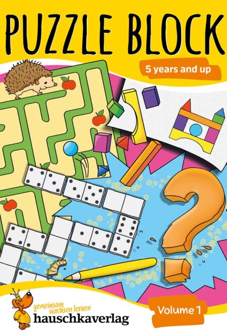 Puzzle Activity Book from 5 Years - Volume 1: Colourful Preschool Activity Books with Puzzle Fun: Labyrinth, Sudoku, Search and Find Books for Children, Promotes Concentration & Logical Thinking