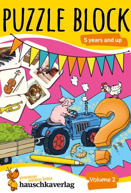 Puzzle Activity Book from 5 Years - Volume 2: Colourful Preschool Activity Books with Puzzle Fun: Labyrinth, Sudoku, Search and Find Books for Children, Promotes Concentration & Logical Thinking