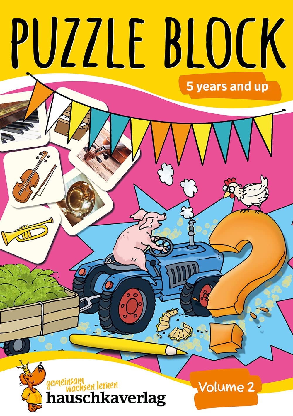 Puzzle Activity Book from 5 Years - Volume 2: Colourful Preschool Activity Books with Puzzle Fun: Labyrinth, Sudoku, Search and Find Books for Children, Promotes Concentration & Logical Thinking